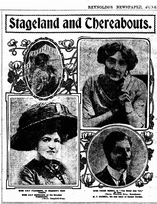 Reynolds Newspaper Stageland June 1911